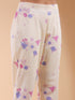 Cream Pure Cotton Floral Printed A-line Kurta Set